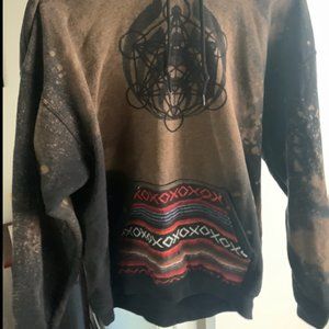 Men's L Bassnectar hoodie acid wash